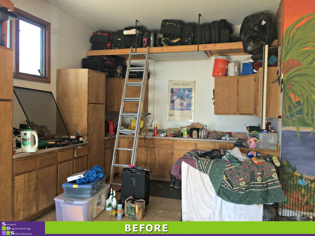Cluttered Garage Before