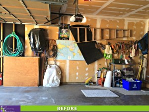 Garage Makeover Left Wall Before