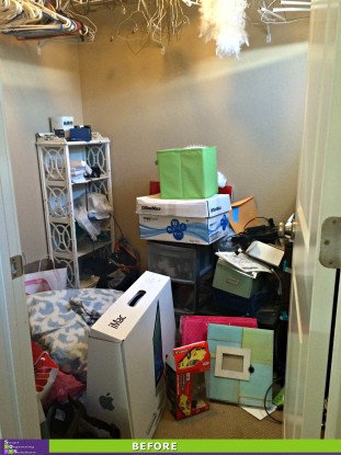 Office Closet Clean Out Before