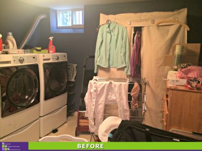 Over Loaded Laundry Room Before