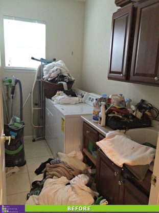 Over Loaded Laundry Room Before