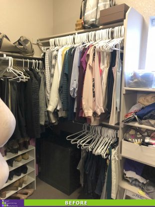 A Tidier Master Closet Before
