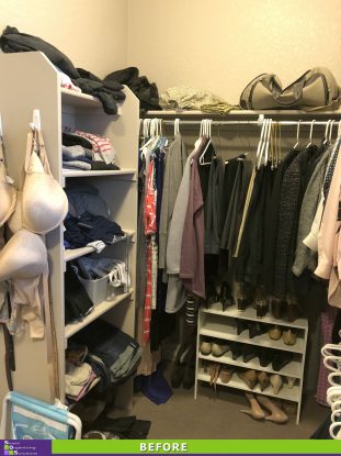 A Tidier Master Closet Before
