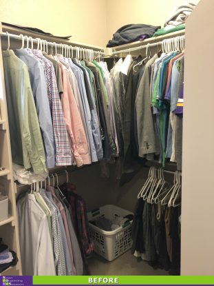 A Tidier Master Closet Before