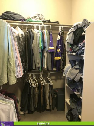 A Tidier Master Closet Before