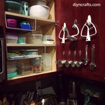 Command Hooks for organizing baking utensils in kitchen