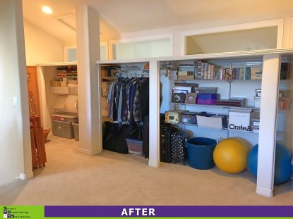 Loft Office Organized After