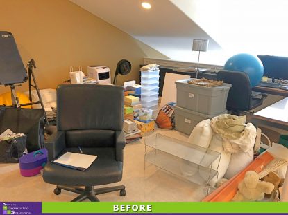 Loft Office Organized Before