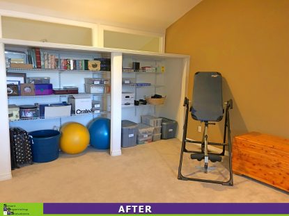Loft Office Organized After