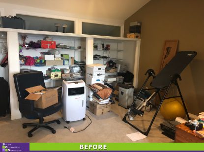 Loft Office Organized Before