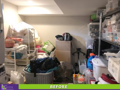 Overloaded Laundry Room Before