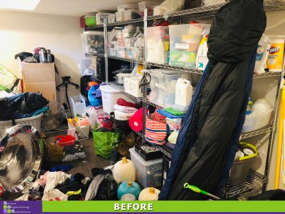 Overloaded Laundry Room Before