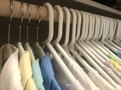 Organized clothes closet